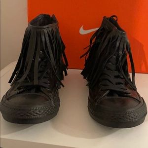 Leather Fringe Converse